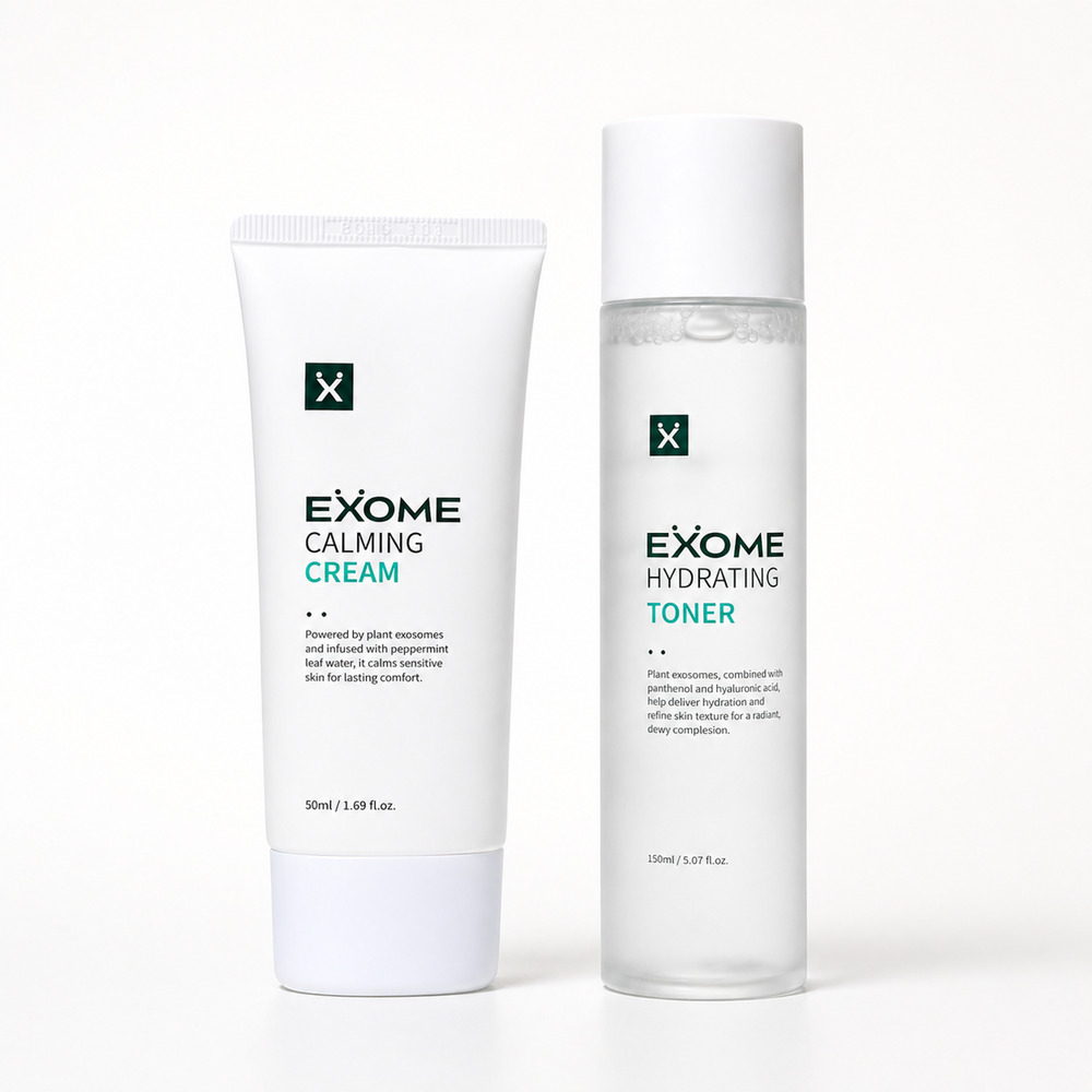 Exome Glow Skin Set with Calming Cream & Hydrating Toner